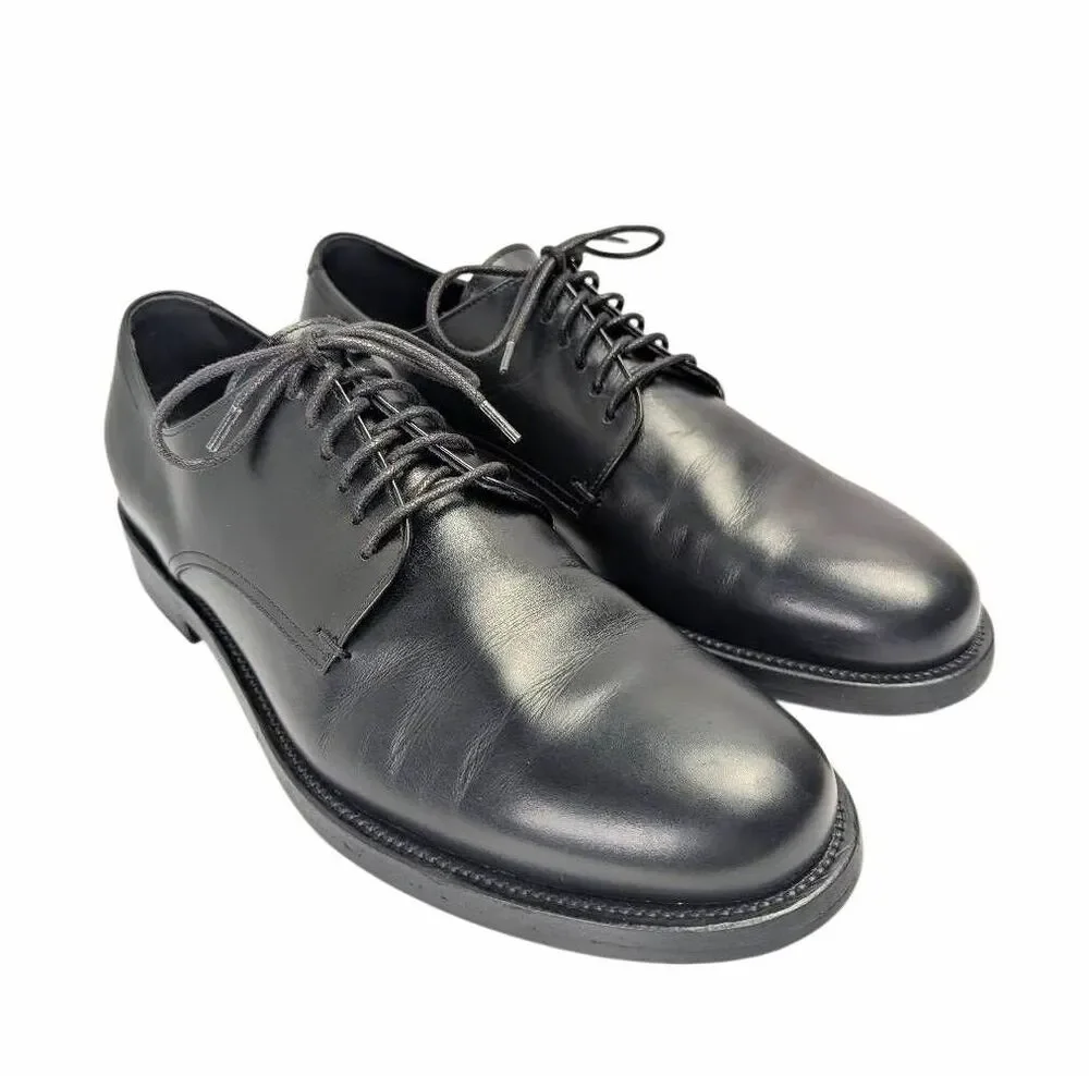 Giorgio Armani Black leather oxford lace up dress shoe mens 40 EU 6.5/7 US